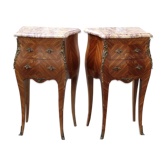 A pair of bedsides