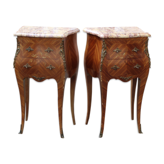 A pair of bedsides