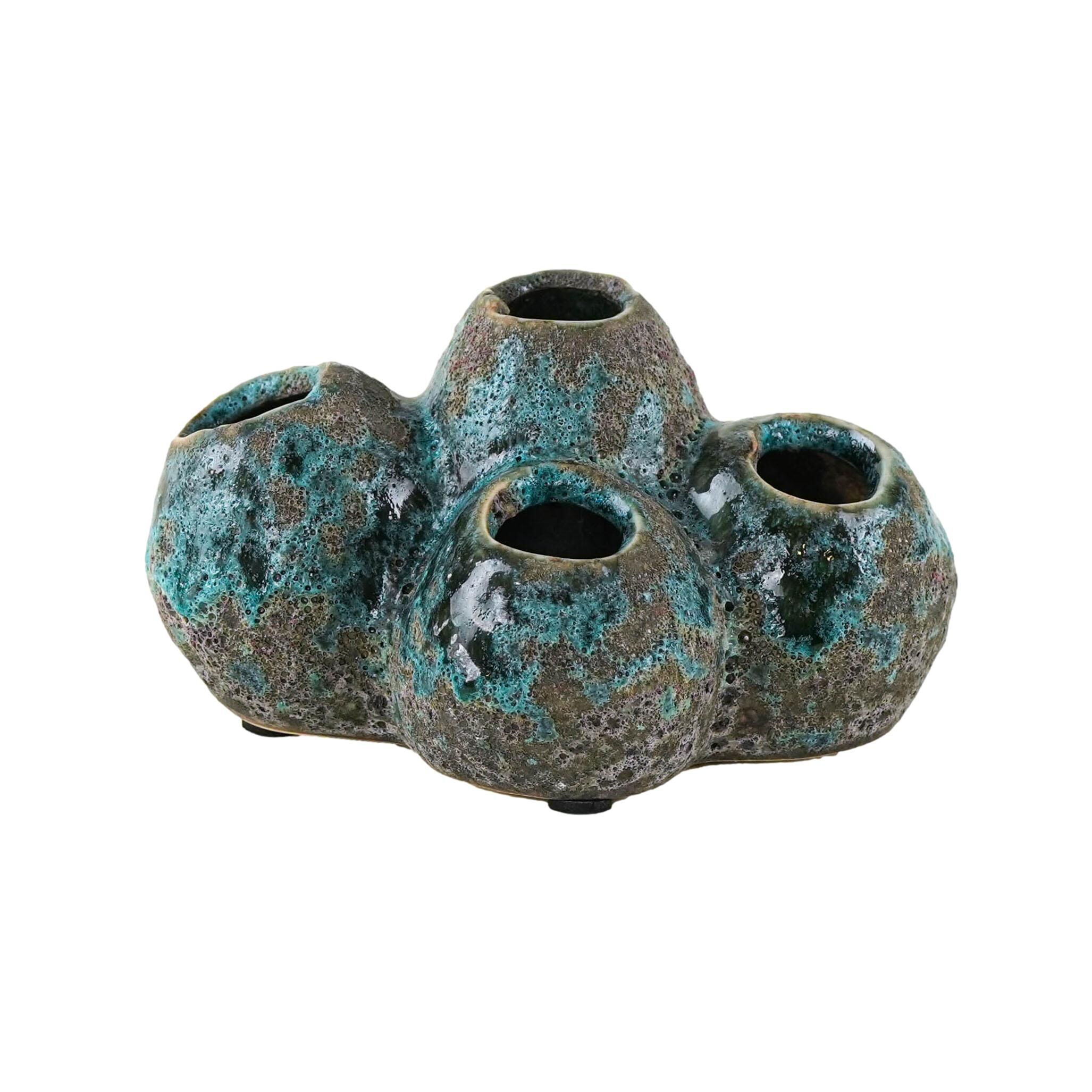 Ceramic vase – flower frog, Danish design, 1960s, made in Denmark
