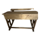 Double wooden school desk