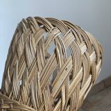 Vintage woven wicker plant pot cover