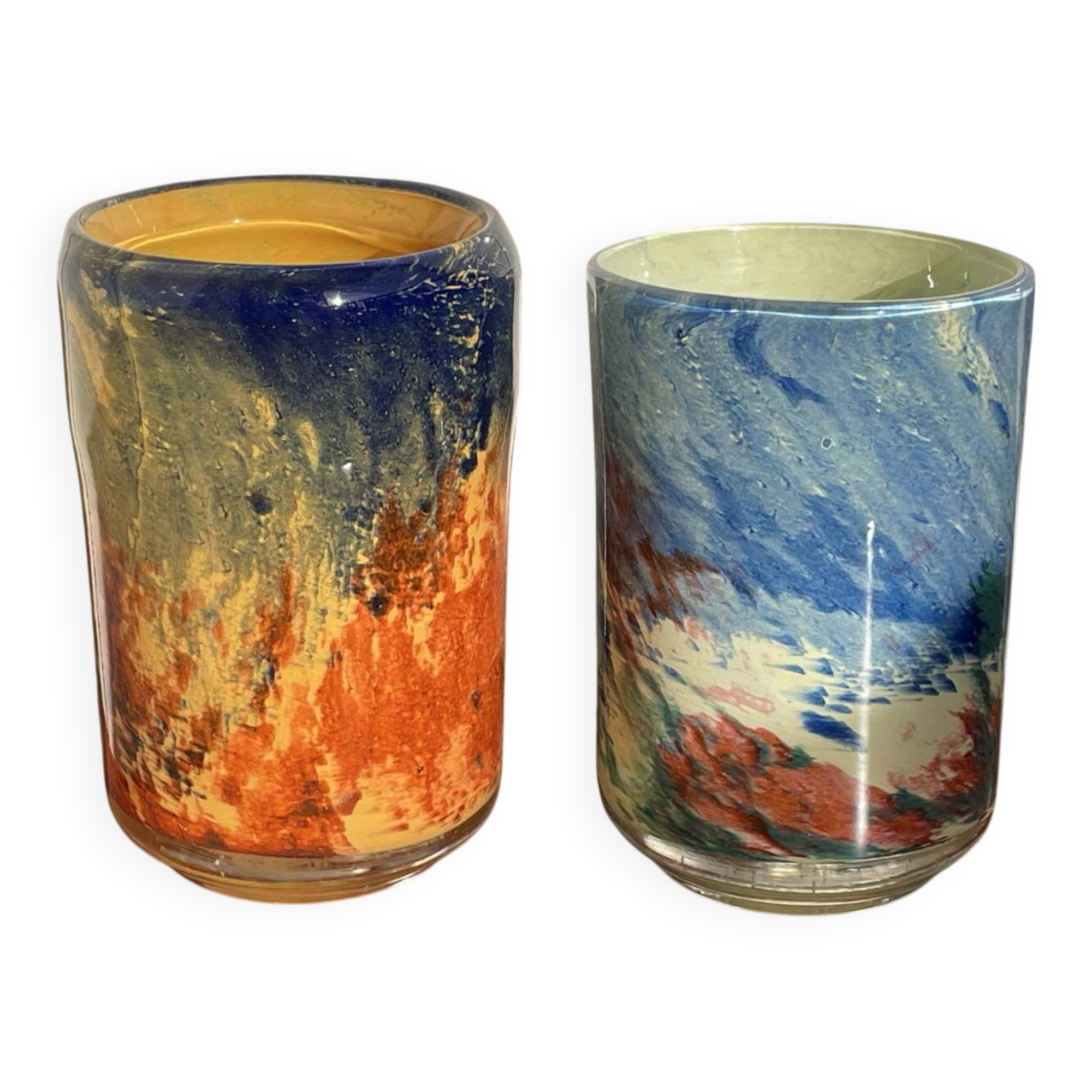Da’ Rossi 2008 pair of artisanal handblown glass tumblers