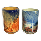 Da’ Rossi 2008 pair of artisanal handblown glass tumblers