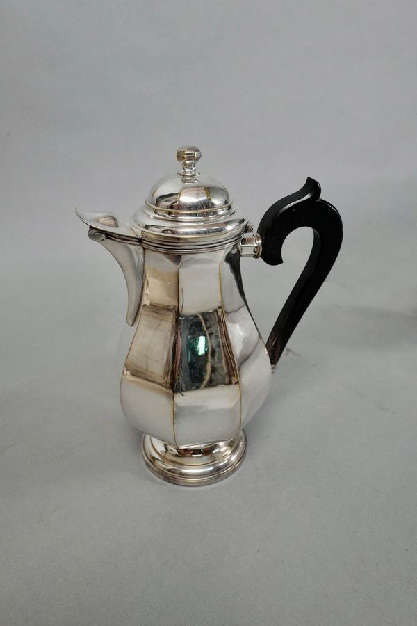 Service à café et thé en métal argenté 3 pièces