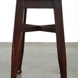 Antique solid oak English stool by Gaskell & Chambers Ltd