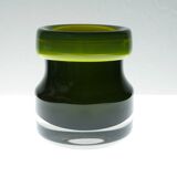 Mid-century modern Scandinavian design, a Green "Oxid" glass vase, Åseda