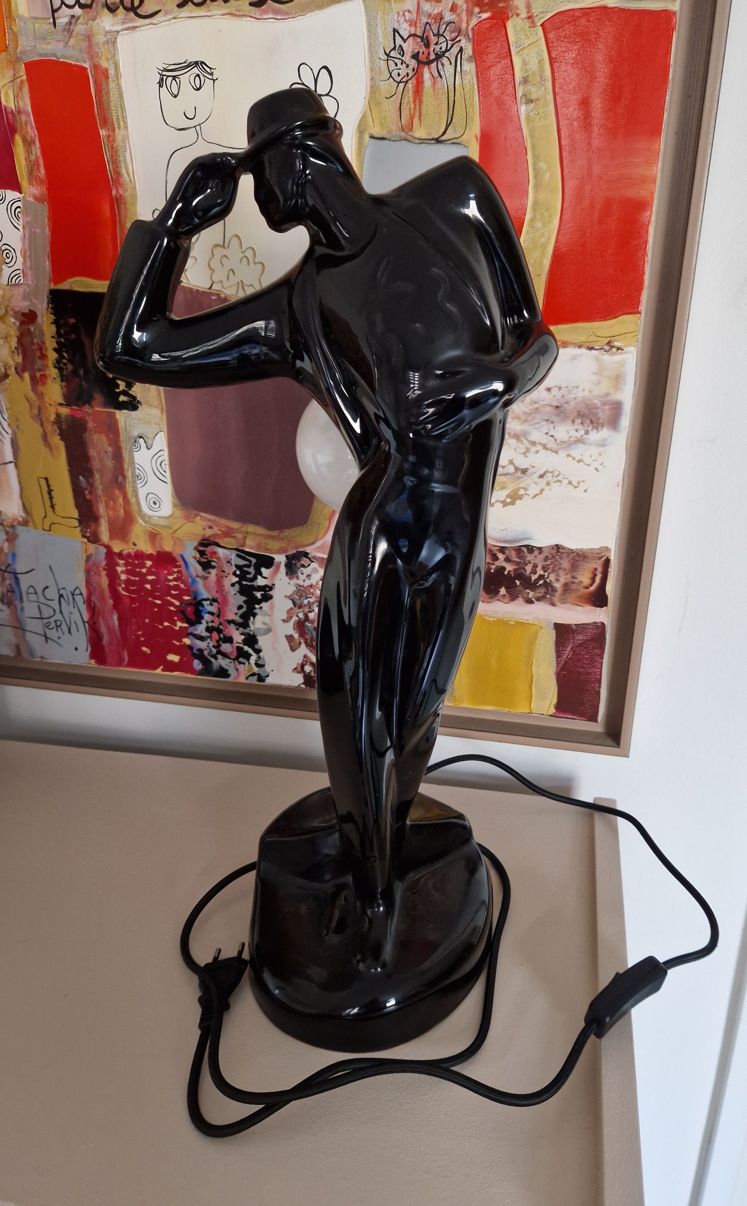 Ceramic lamp by VL Hollande 1970