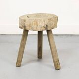 Old Antique Wabi Sabi Primitive pine stool