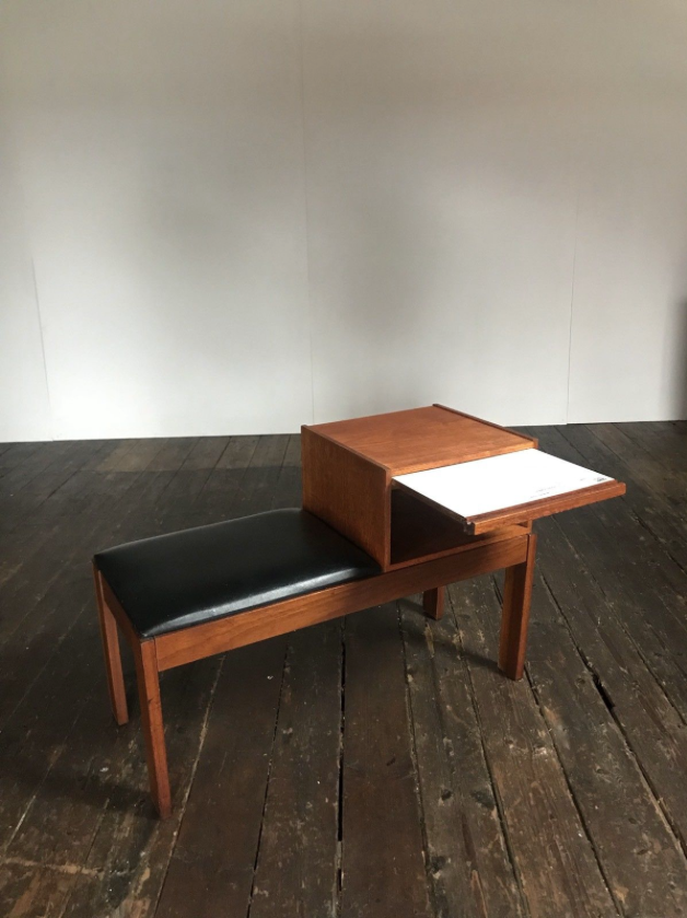 Teak phone bench