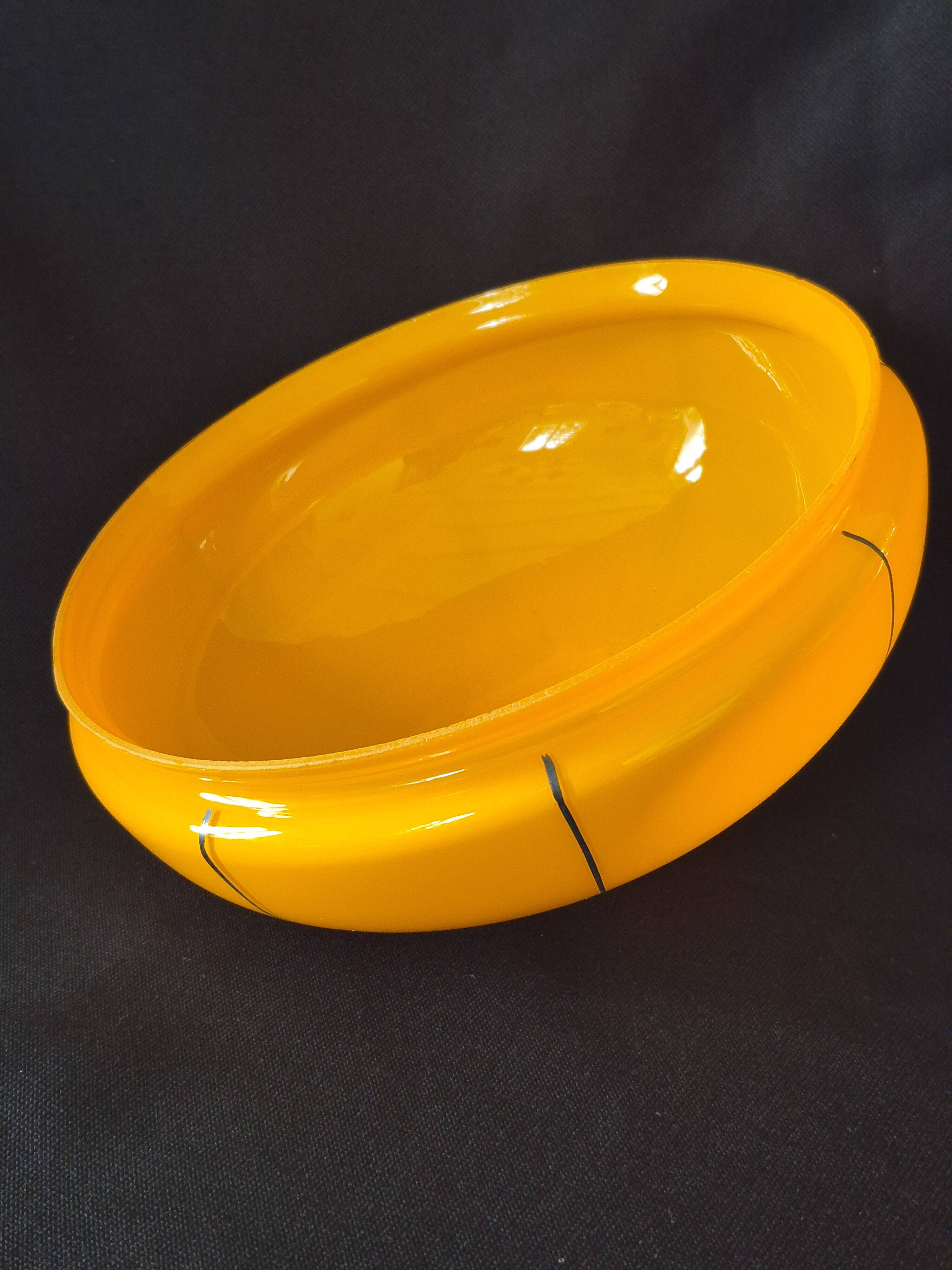 Vintage orange lampshade from the 70s – opaline glass – Space Age style A610