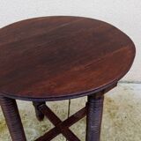 Old small round side table in Dudouyt style
