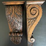 Carved wooden ornaments or consoles