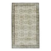 Tapis vintage à motif floral turc, 196x325 cm