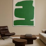 Green abstract on canvas