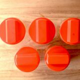 Set of 5 vintage Henkel Pommes pots - advertising edition for Gulf