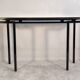 Magnificent console design by Pierre Vandel Paris 1970s black lacquered.