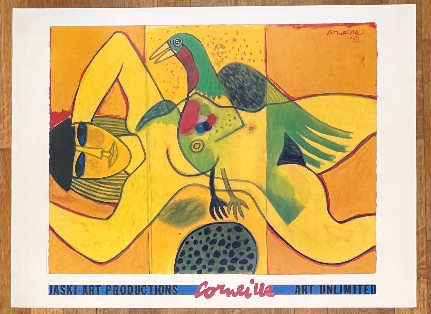 Guillaume Corneille (1922-2010) Poster The Yellow Nude - With Atelier Corneille stamp