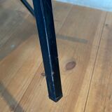 Vintage side table year 50 wood and metal dlg jacques hitier