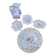 Set of 5 Moustiers porcelain pieces in perfect condition