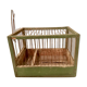 Cage à oiseaux en bois verte