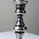 Pair of small antique silver-plated candlesticks, Georgian style.
