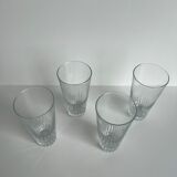 Set of 4 glasses with orangeade H: 12,5cm