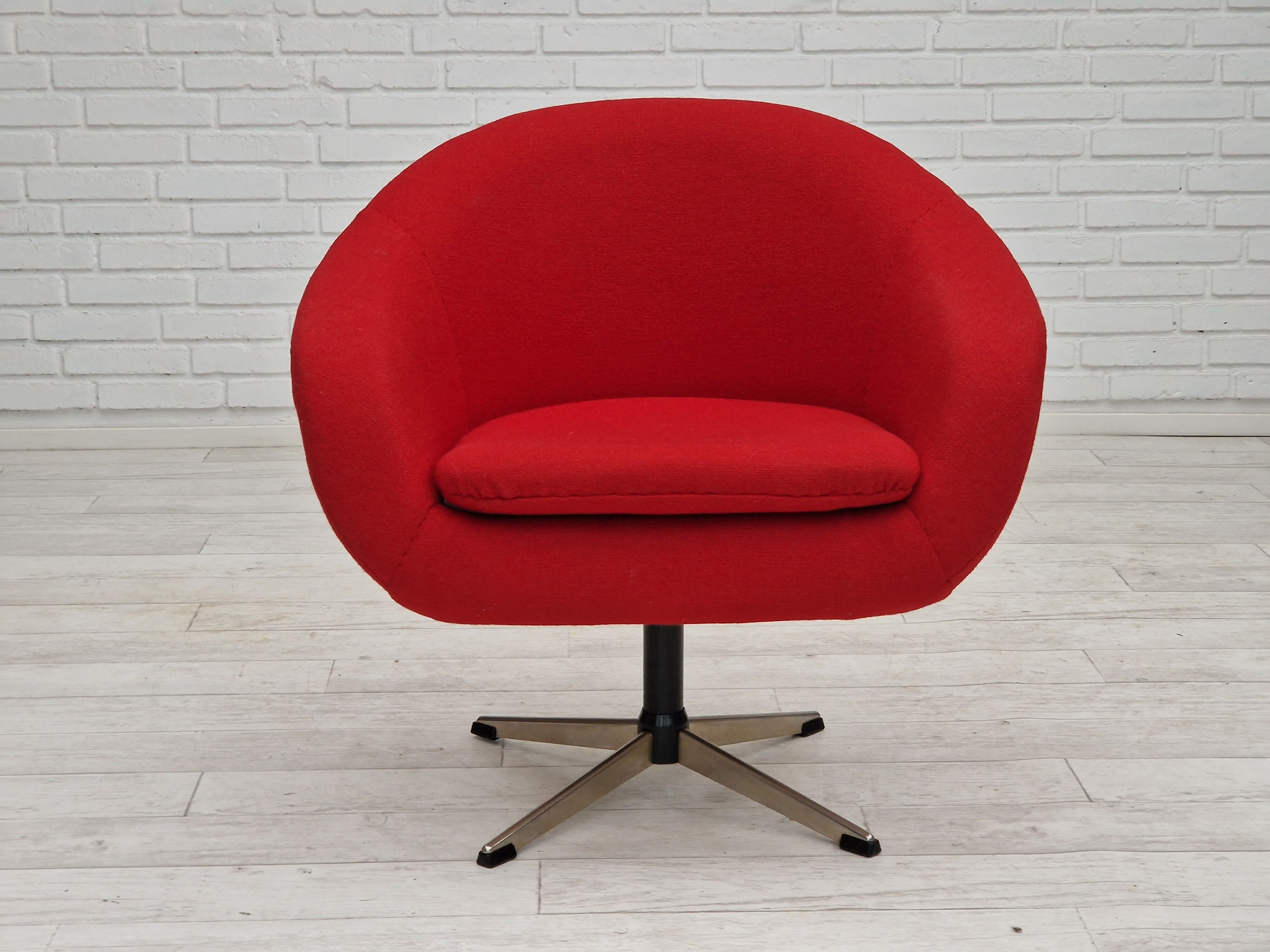 1960s, scandinavian design by Karl Eric Klote, swivel lounge chair
