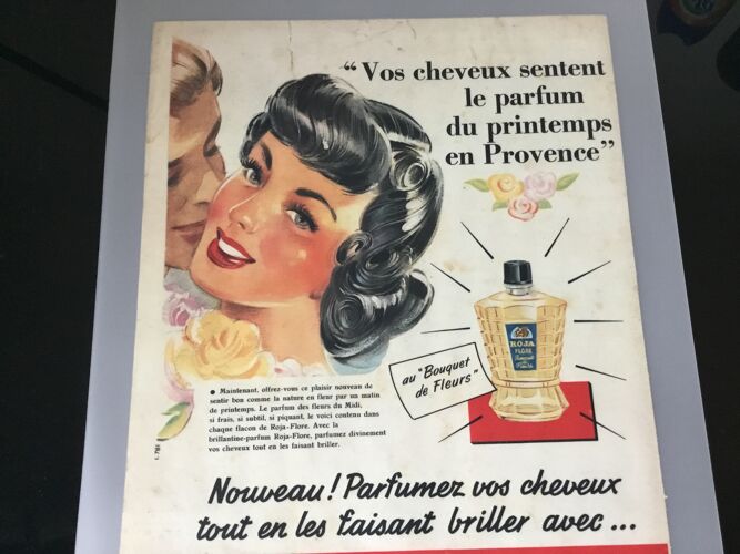 Publicité vintage à encadrer brillantine roja