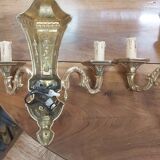 Paire d'appliques en bronze
