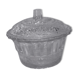 Sugar bowl, candy-maker décor fleur de lys vintage
