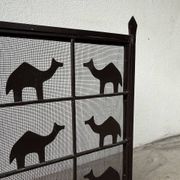 Wrought iron fireplace screen Les Marolles 1950