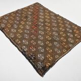 5x7 Brown Color Kilim Rug, Orientel Turkish Kilim, 153x202Cm