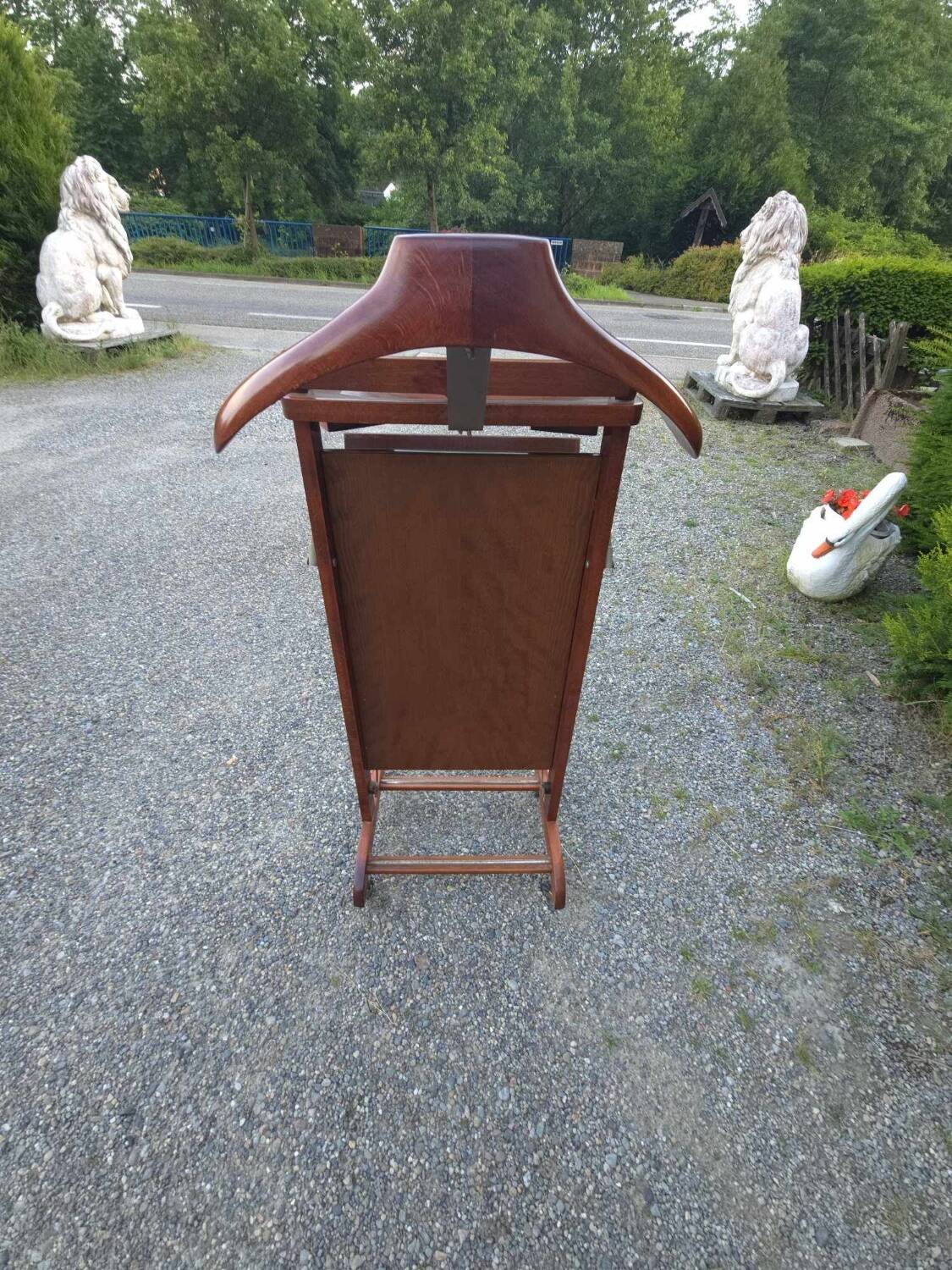Valet de chambre vintage bois de noyer années 50-60