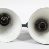 HANS BERGSTRÖM. A pair of blue lacquered metal wall lamps, Ateljé Lyktan