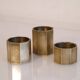 Set of 3 Swedish brass candlesticks