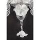 Venetian White and Transparent Floral Murano Glass Wall Sconce