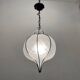 Wrought Iron Murano Glass Light Pendant 1980’s