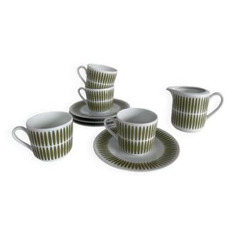 Set of 4 seltmann weiden bavaria coffee cups with their saucers and creamer