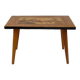 Table basse africaine en bois marqueté, vers 1960
