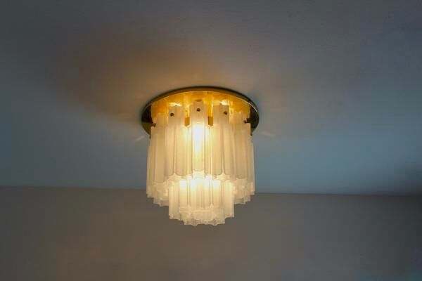 Star recessed plastered plastered in brass and frosted glass Glash-tte Limburg