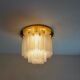 Star recessed plastered plastered in brass and frosted glass Glash-tte Limburg