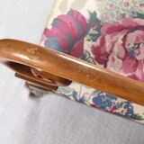 Ancienne banquette à motif floral