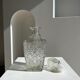 Vintage whisky decanter geometric star patterns H:25cm