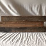 Wall Coat Door Old Oak Parquet - 5 Vintage Black Metal Patères