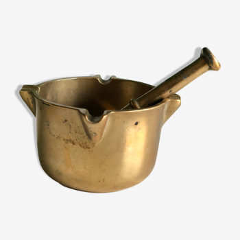 Vintage brass mortar drumstick