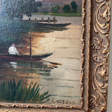 Tableau XIXème huile sur bois