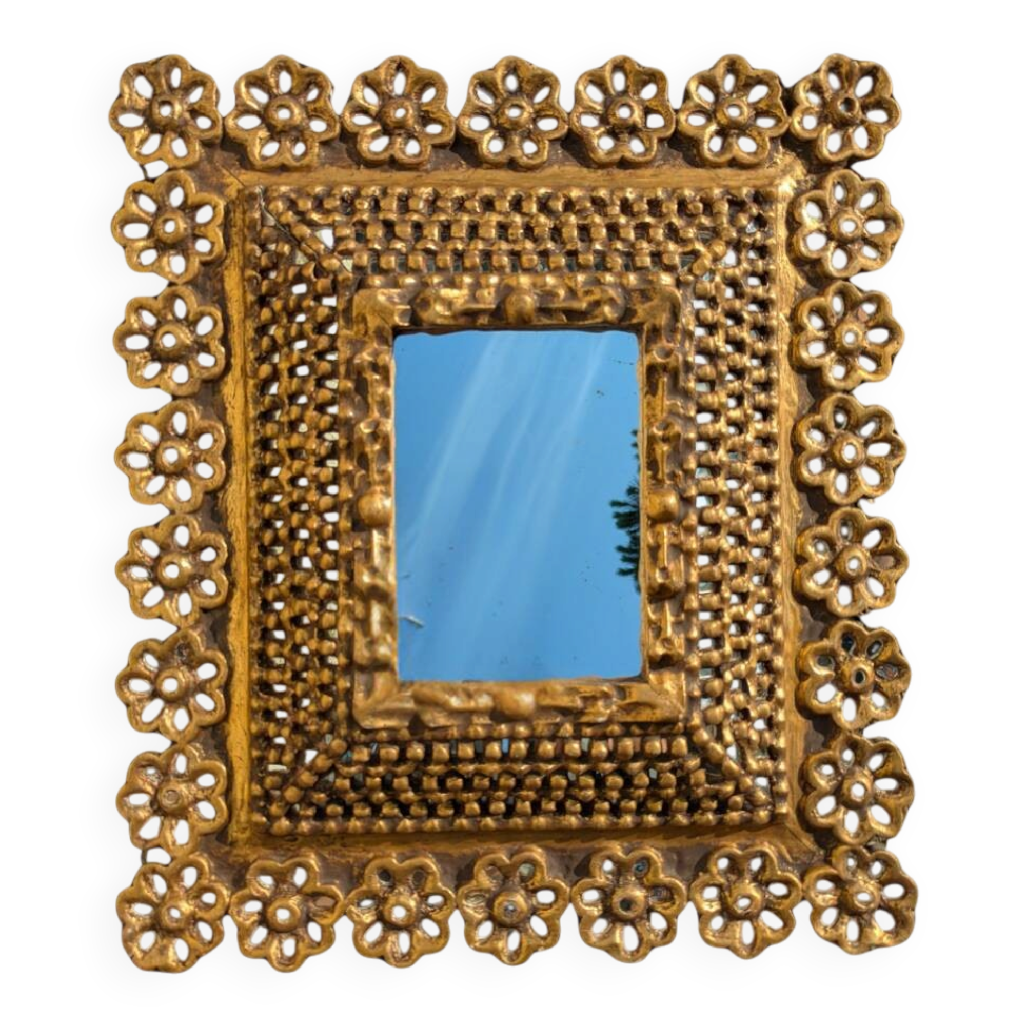 Antique mirror in gilded wood