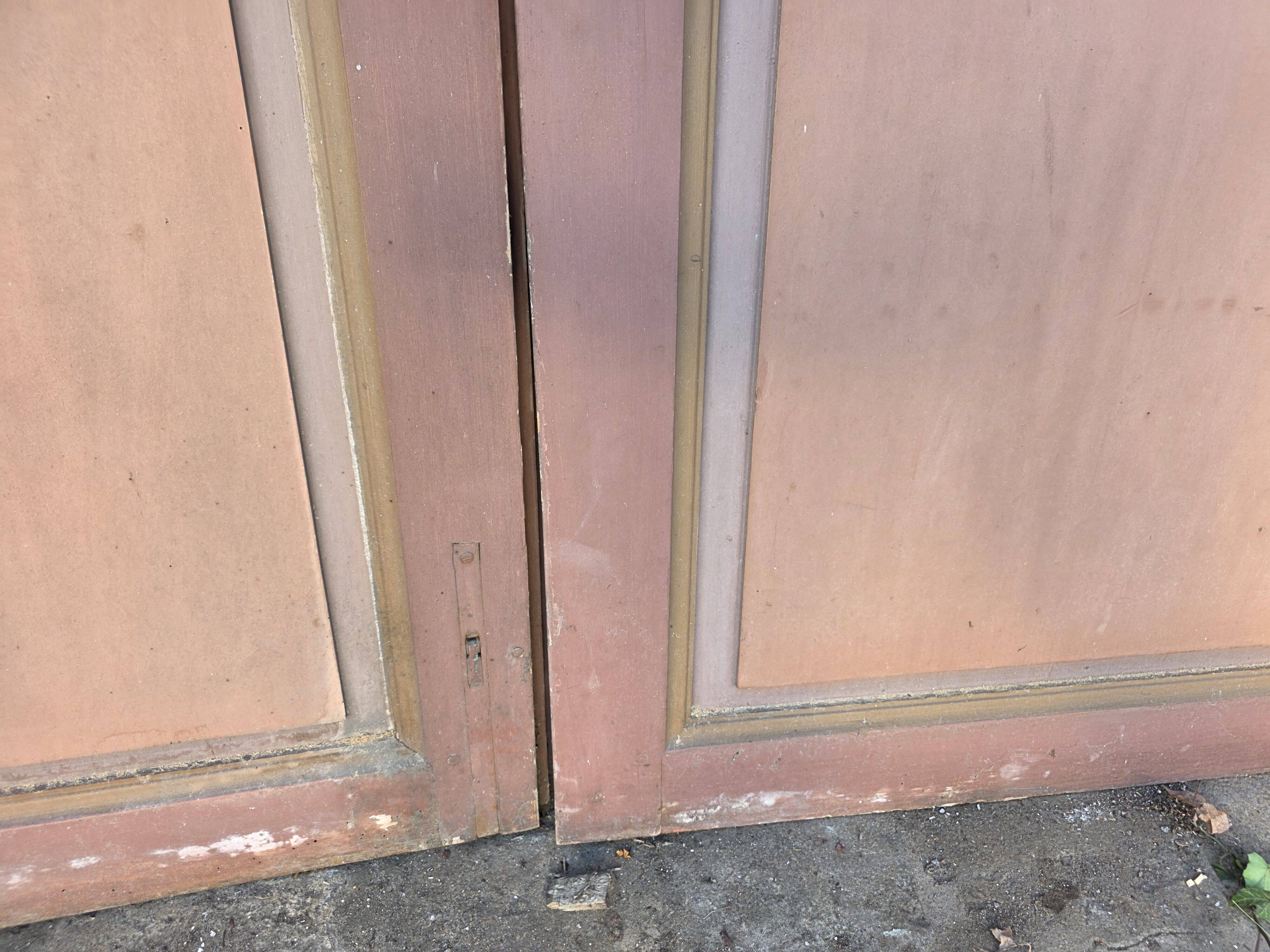 4 Art Nouveau partition doors + transom