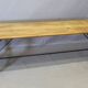 Large Industrial Console Walnut Top Cast Iron Base
