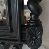 Mirror Louis XIII black wood 38 X 60